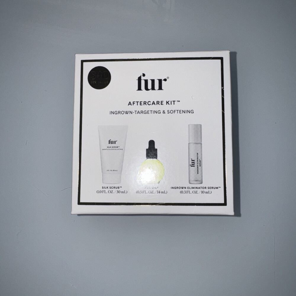 Fur Aftercare Kit Ingrown Hair Treatment Set New Sealed Silk Scrub Oil Serum